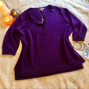 ***SOLD ON MERCARI***Dress Barn Purple Tunic Sweater